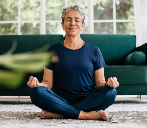 Women meditating