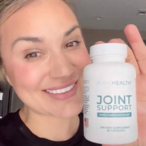 influencer with a bottle