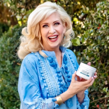 influencer with a bottle