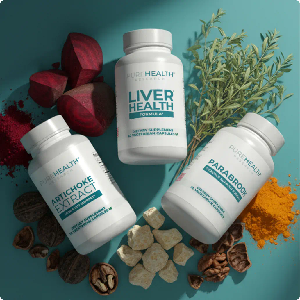 PureHealth Research liver health supplements with ingredient display