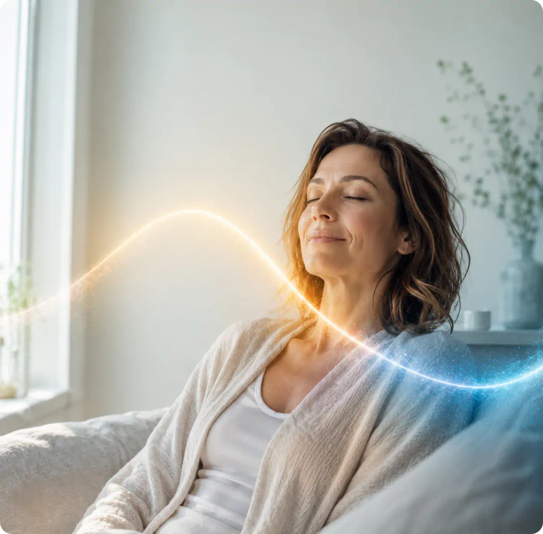 Woman relaxing at home