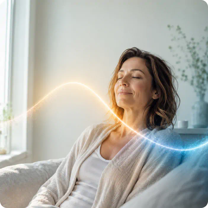 Woman relaxing at home