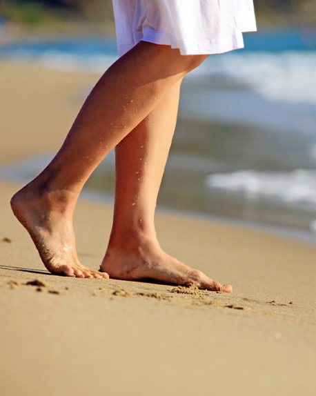 Person walking on the beach