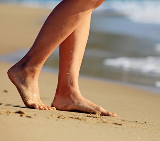 Person walking on the beach
