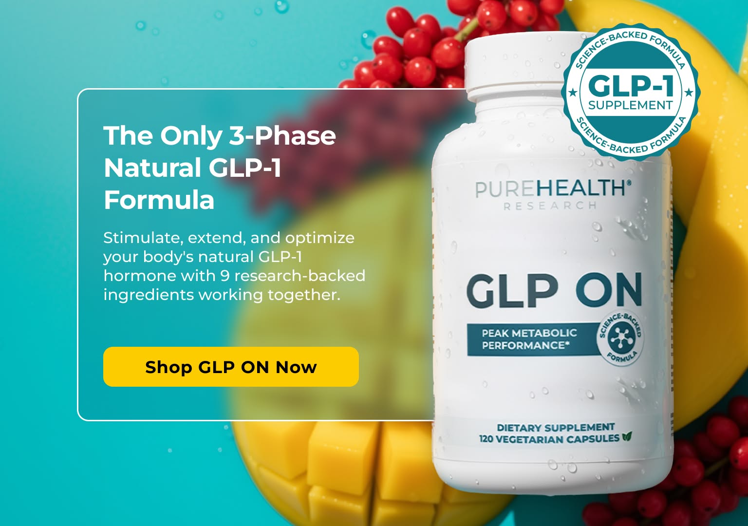 Hero banner featuring natural GLP-1 supplements collection