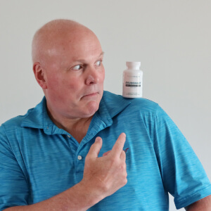 influencer with a bottle