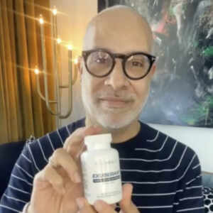 influencer with a bottle