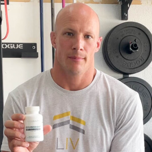 influencer with a bottle