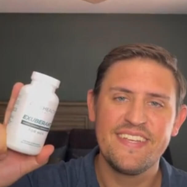 influencer with a bottle