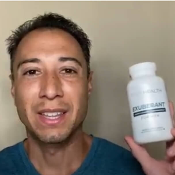 influencer with a bottle