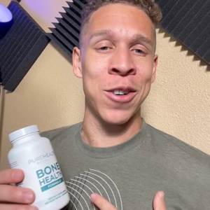 influencer with a bottle